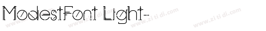 ModestFont Light字体转换
